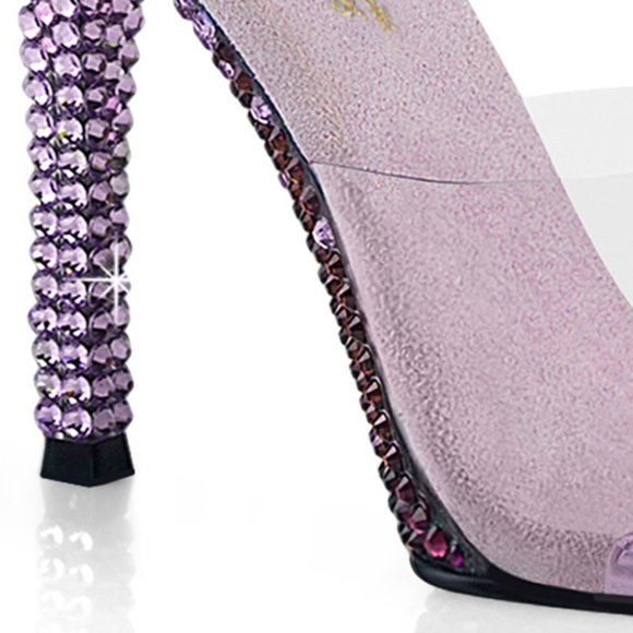 Rhinestone Clear High Heel Shoes - Picture 6 of 8